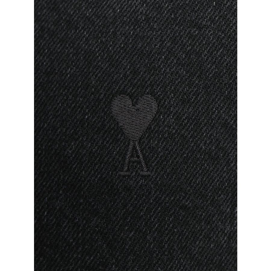 アミパリス AMI PARIS メンズ シャツ 長袖 ワンポイント ボタンダウン デニムシャツ AMUSH785DE0125 ブランド トップス デニム シンプル 春 秋の画像