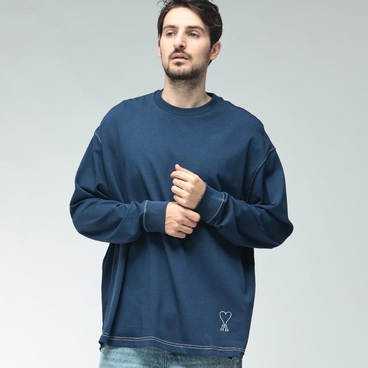 AMI Alexandre Mattiussi アミパリス メンズ Tシャツ AMI PARIS 長袖