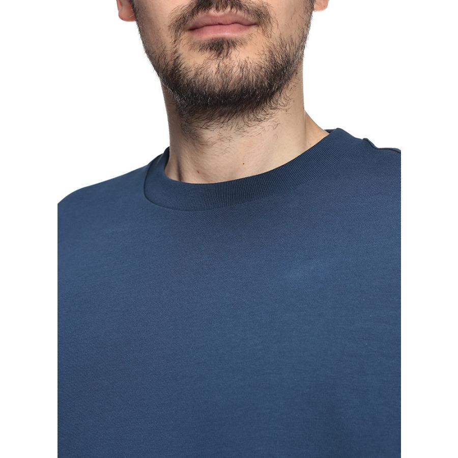 アミパリス メンズ Tシャツ AMI PARIS 長袖 コットン  コントラストカラー 裾ロゴ クルーネック カットソー AMHTS370726 ブランド トップス ロンT | AMI Alexandre Mattiussi | 02