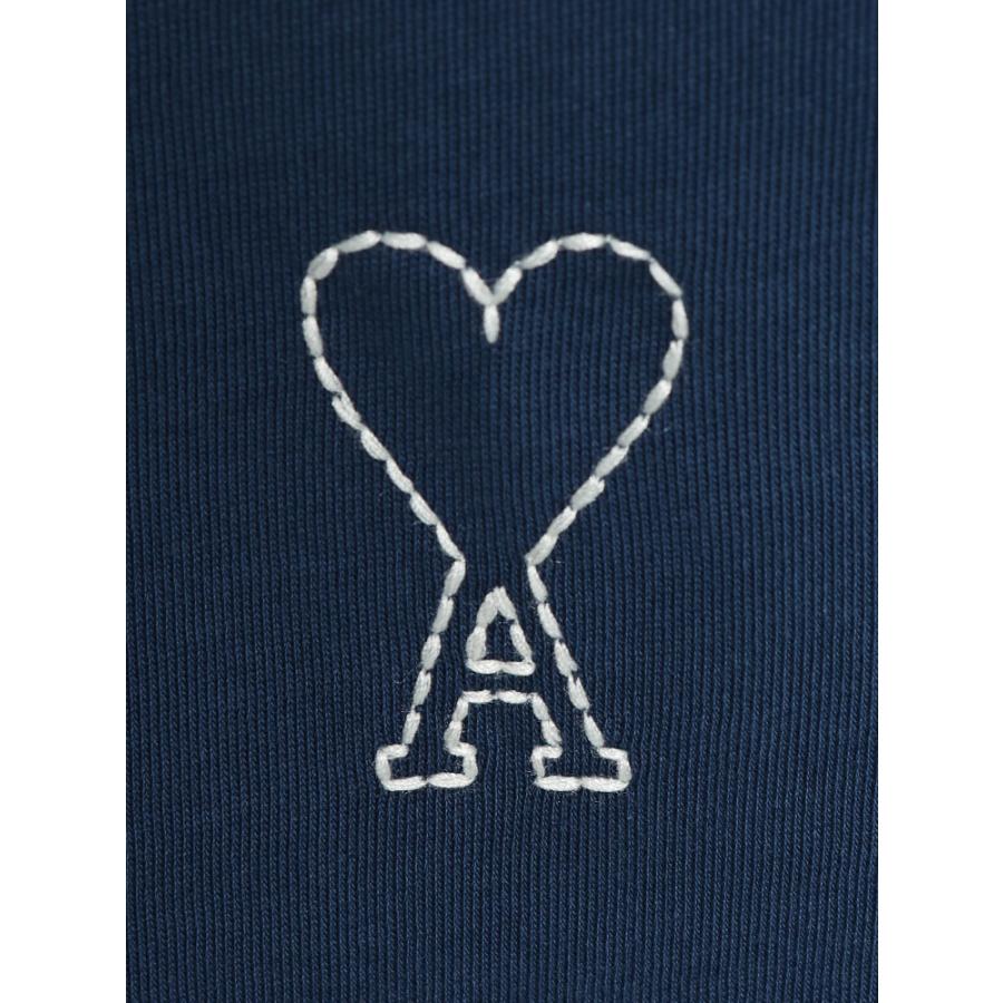 アミパリス メンズ Tシャツ AMI PARIS 長袖 コットン  コントラストカラー 裾ロゴ クルーネック カットソー AMHTS370726 ブランド トップス ロンT | AMI Alexandre Mattiussi | 05