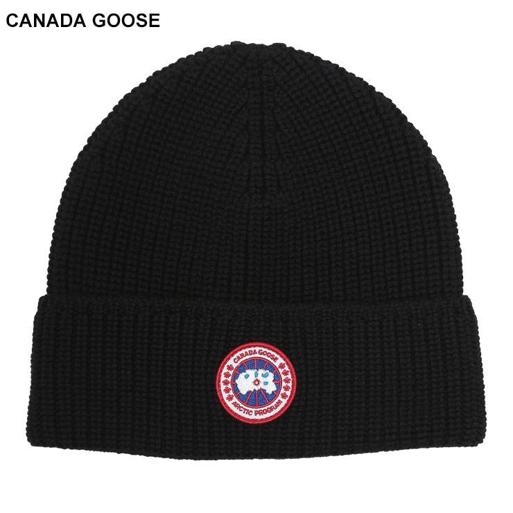 CANADA GOOSE（カナダグース） ウール ロゴ刺繍 ニットキャップ