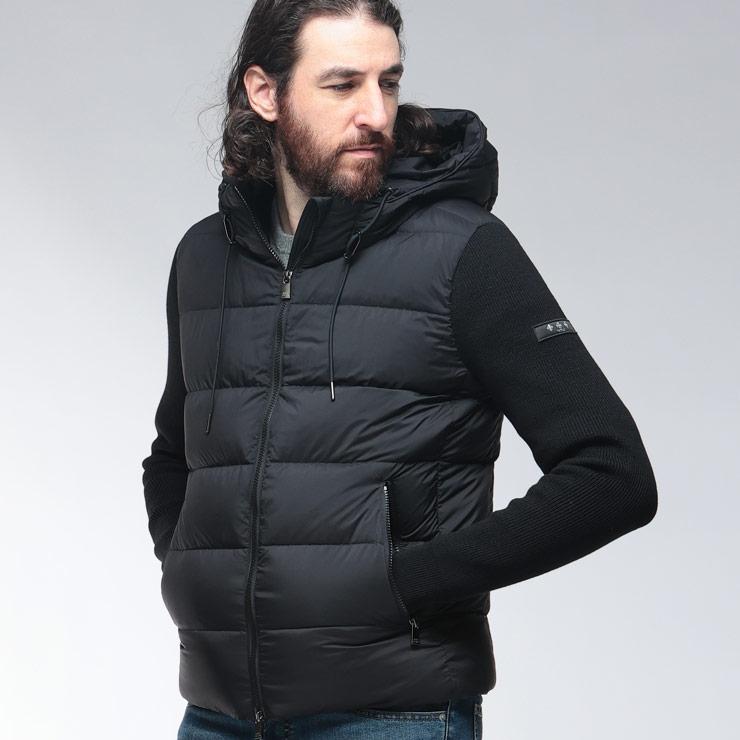 TATRAS（タトラス） ダウンジャケット アウター メンズ ニット切り替え