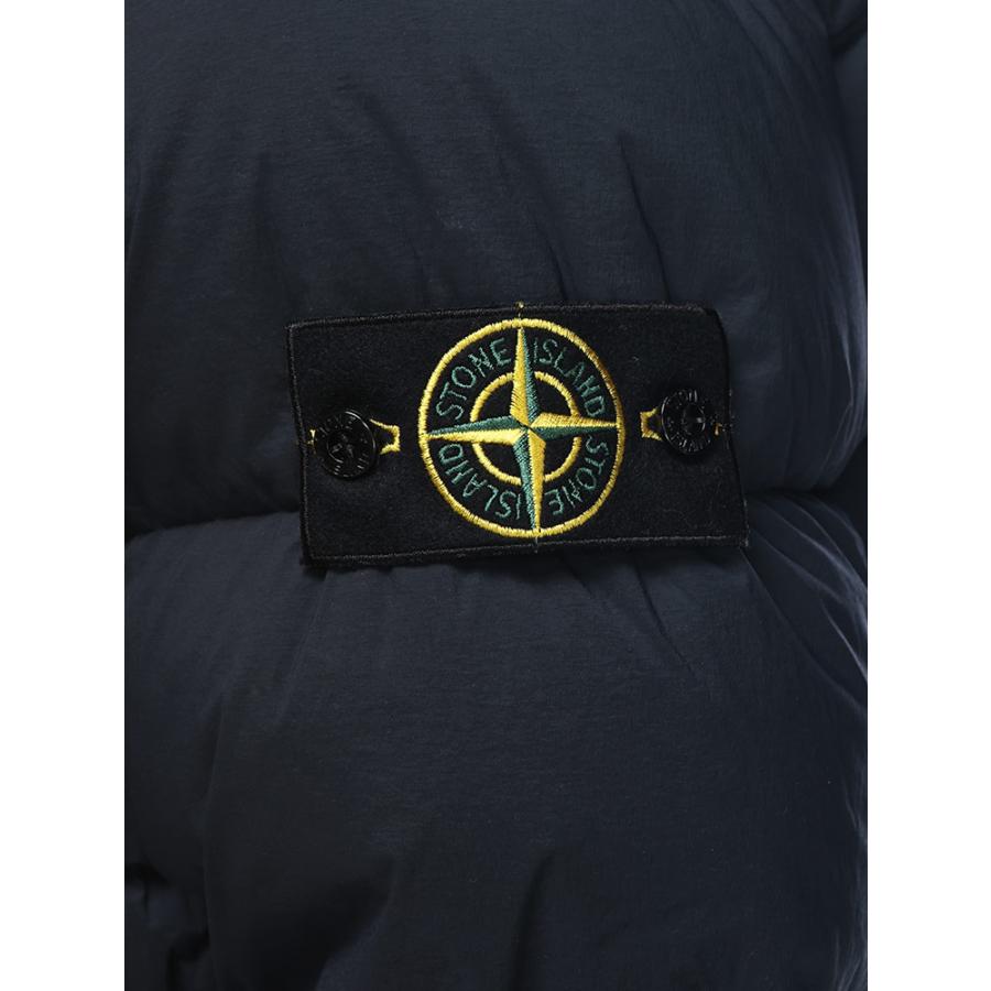 ストーンアイランド ダウン ブルゾン メンズ STONE ISLAND ロゴ フード付き シームレスフェザー 撥水加工 パファージャケット SI4100040S0028の画像