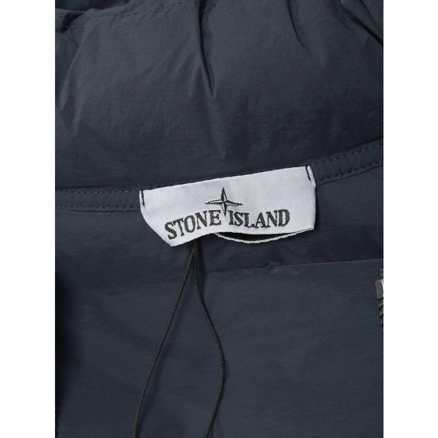 ストーンアイランド ダウン ブルゾン メンズ STONE ISLAND ロゴ フード付き シームレスフェザー 撥水加工 パファージャケット SI4100040S0028の画像