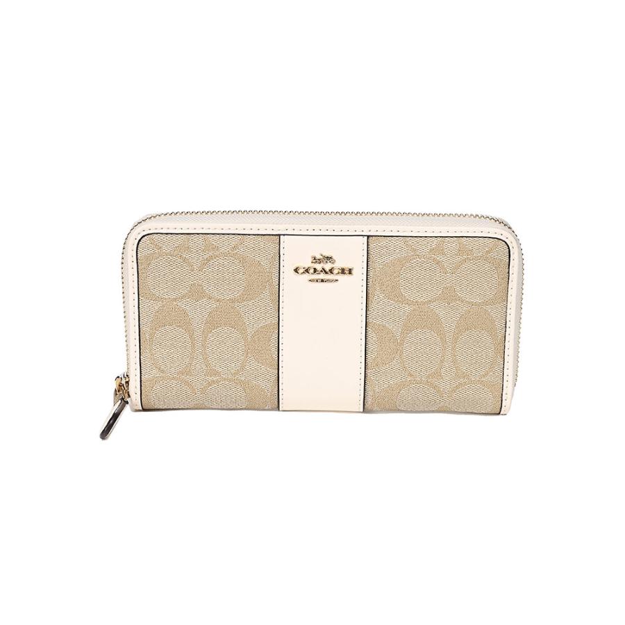 未使用級】COACH 長財布 シグネチャー ラケット プリント ラウンド