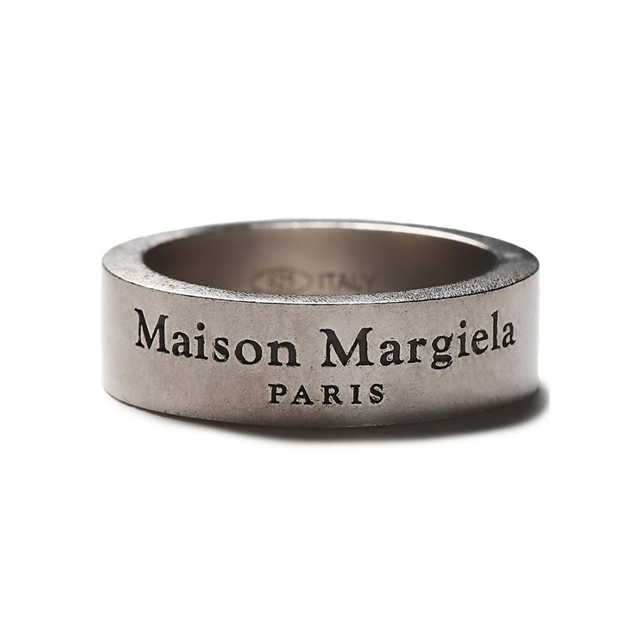 Maison Margiela メゾン マルジェラ ロゴ リング メンズ 6mm Maison Margiela メゾン マルジェラ ロゴ リング メンズ 6mm