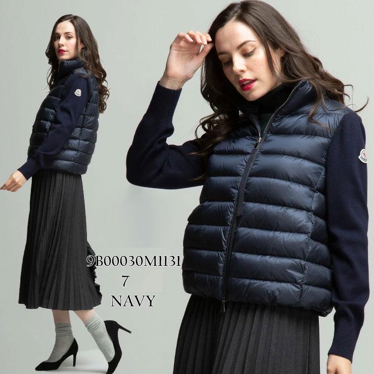 MONCLER モンクレール スタンドカラー ニット ダウンジャケット MONCLER モンクレール スタンドカラー ニット ダウンジャケット