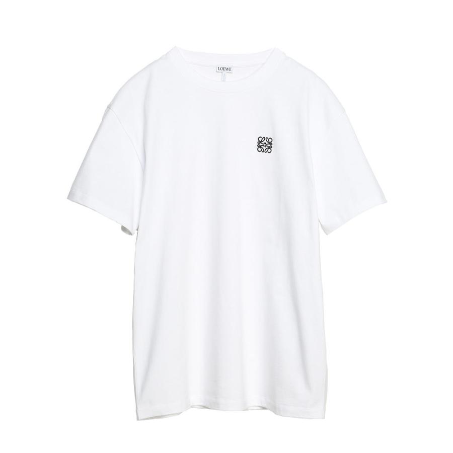 ロエベ レディース Tシャツ LOEWE 胸ロゴ 刺繍 ワンポイント 白 黒