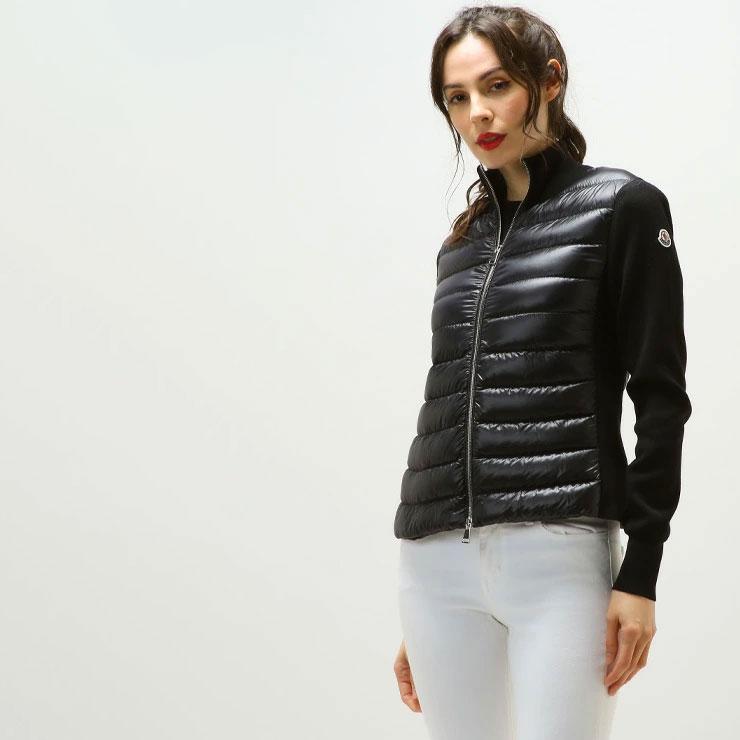 MONCLER モンクレール レディース ダウン ニット 切り替え MONCLER モンクレール レディース ダウン ニット 切り替え