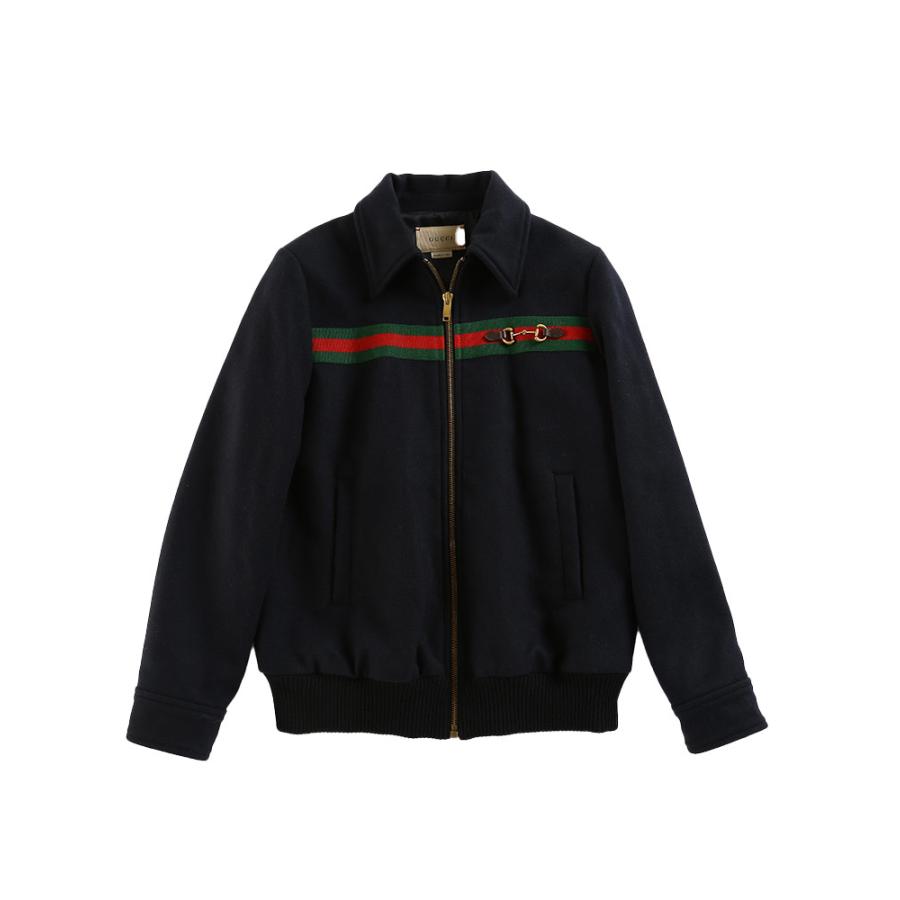 グッチ キッズ ブルゾン GUCCI ブランド 子供服 ボンバージャケット アウター ジャケット フルジップ ウール混 子ども 大人 GCK692699XWATP｜zen｜09