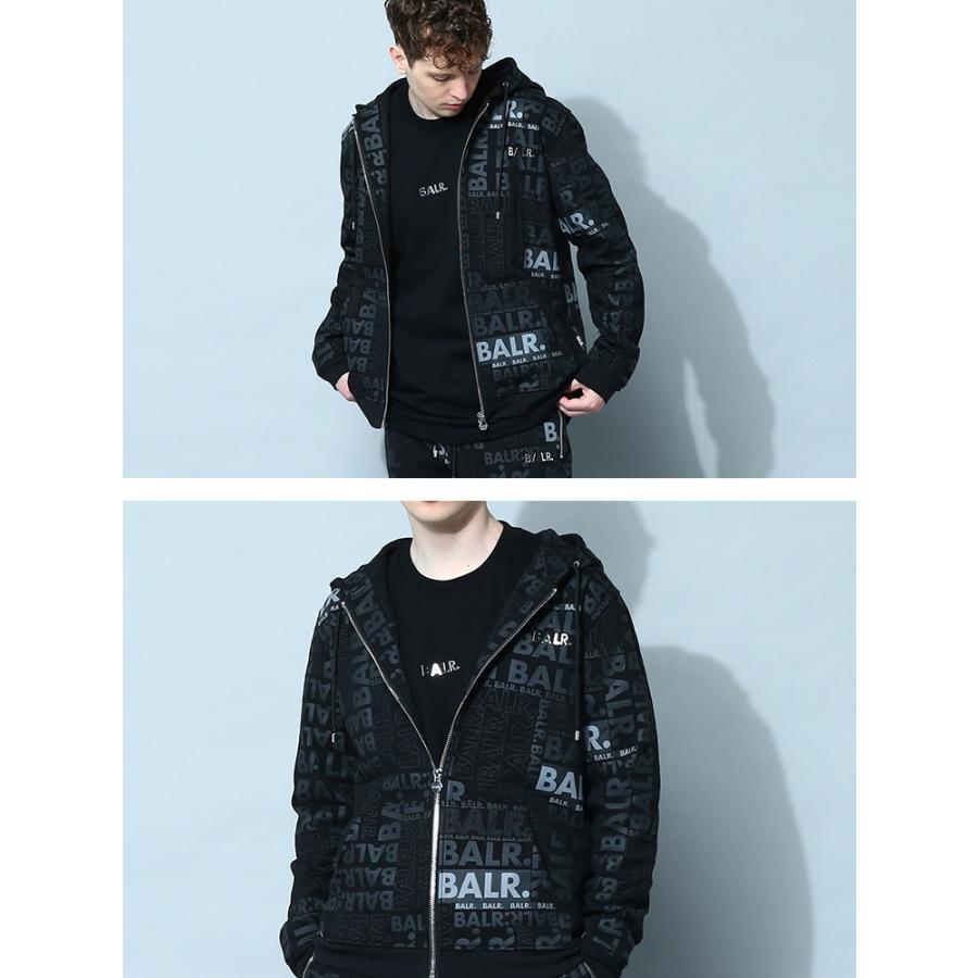 BALR. ボーラー パーカー メンズ フルジップ 総柄 ロゴ Q-SERIES BALR. ボーラー パーカー メンズ フルジップ 総柄 ロゴ Q-SERIES