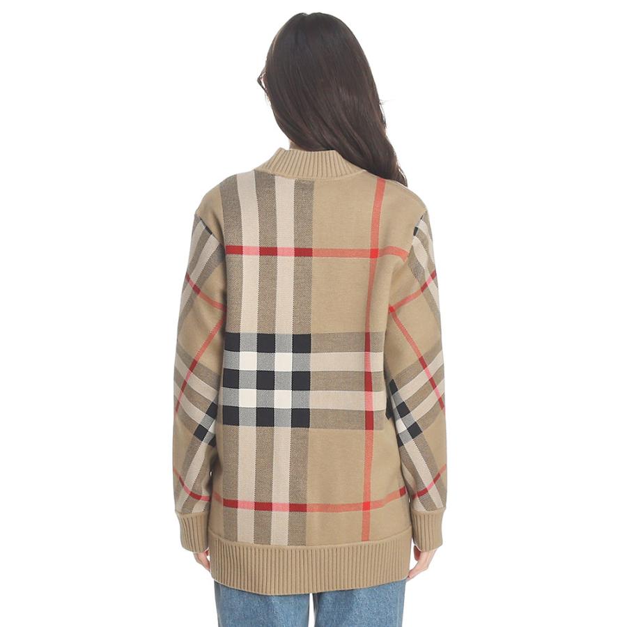 バーバリー BURBERRY カーディガン レディース チェック ウール ジャカードカーディガン ブランド アウター ニット BBL8039153