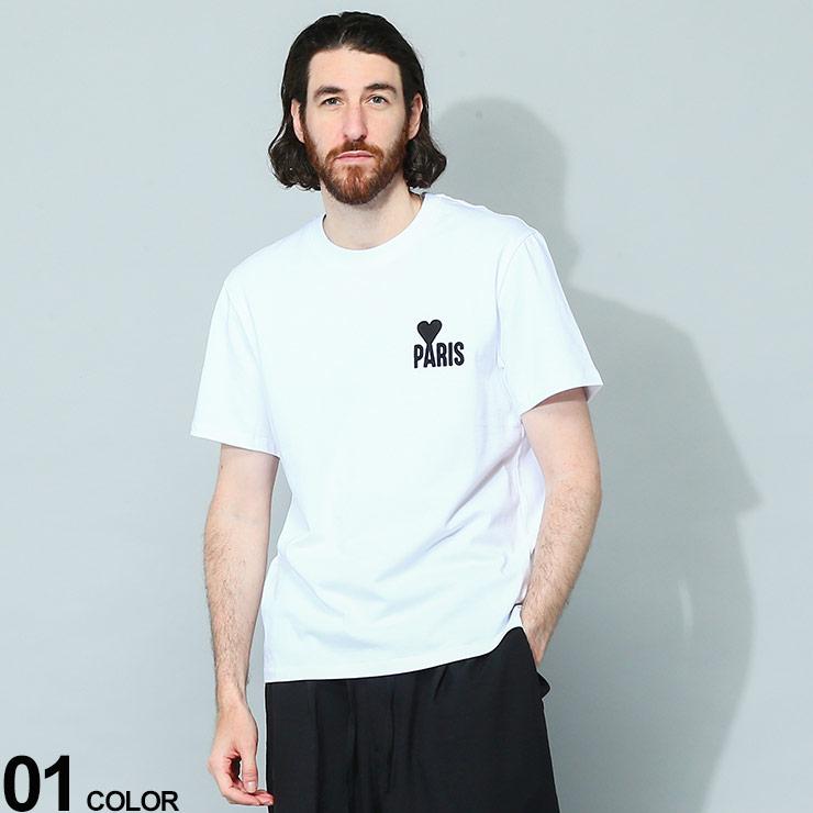 アミパリス Tシャツ メンズ AMI PARIS Tシャツ 半袖 カットソー ロゴ 