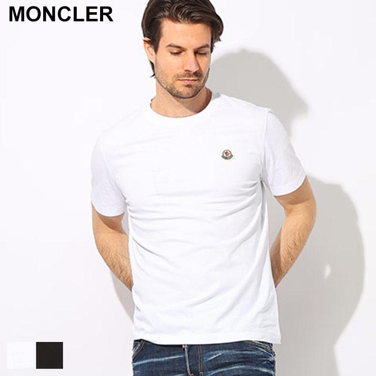 MONCLER（モンクレール） 胸ロゴワッペン 無地 クルーネック 半袖 T