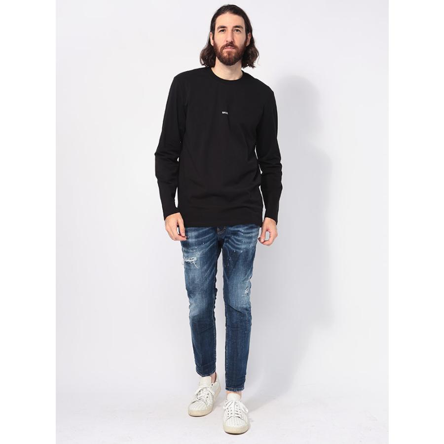 BALR. ボーラー ミニロゴ クルーネック 長袖 Tシャツ メンズ　L　黒 BALR.（ボーラー） ミニロゴ クルーネック 長袖 Tシャツ メンズ