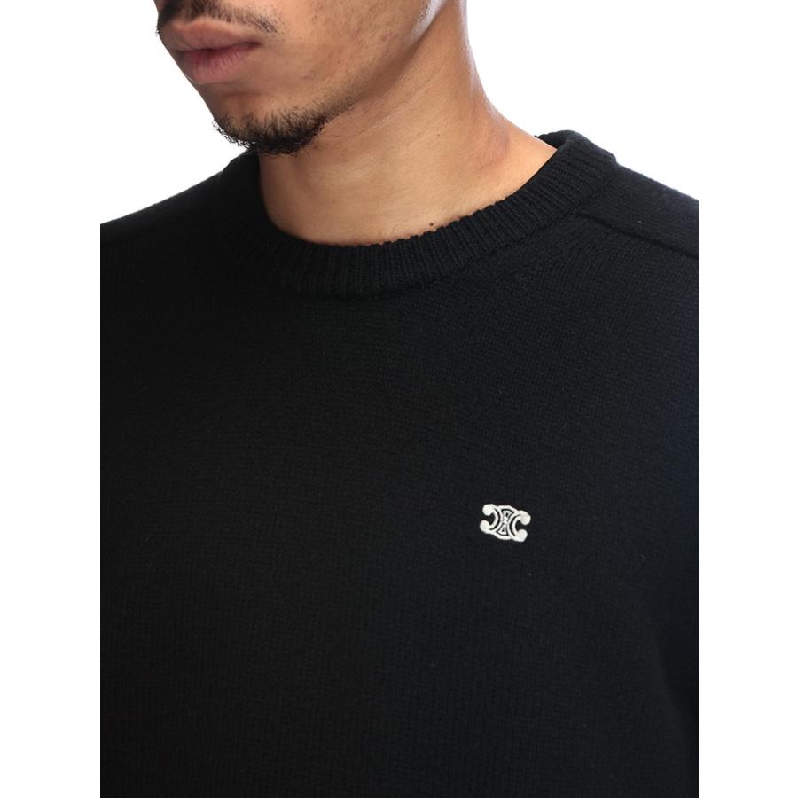 CELINE（セリーヌ） ニット メンズ カシミヤ混 ワンポイント クルー