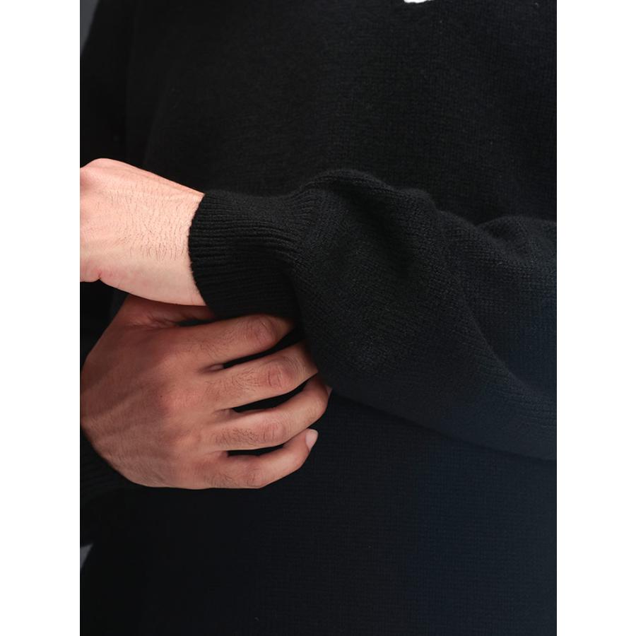 CELINE（セリーヌ） ニット メンズ カシミヤ混 ワンポイント クルー