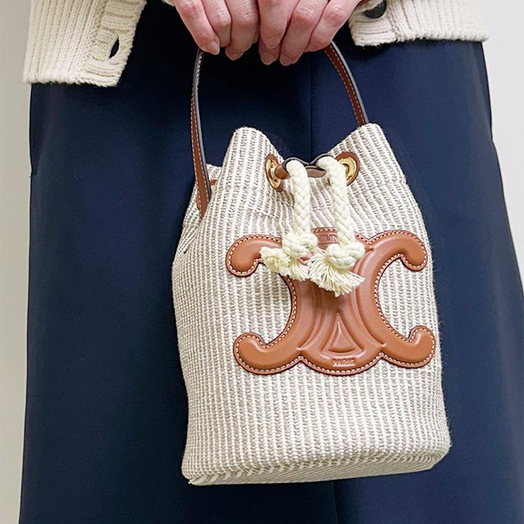 CELINE（セリーヌ） ストライプ トリオンフ ハンドバッグ