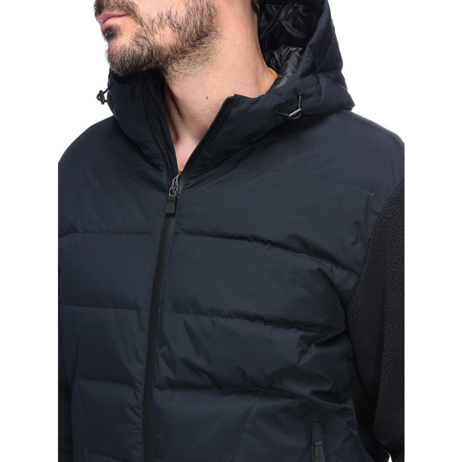 HERNO　袖フリースダウンジャケット HERNO（ヘルノ） ラミナー ダウン×フリース フーディーブルゾン