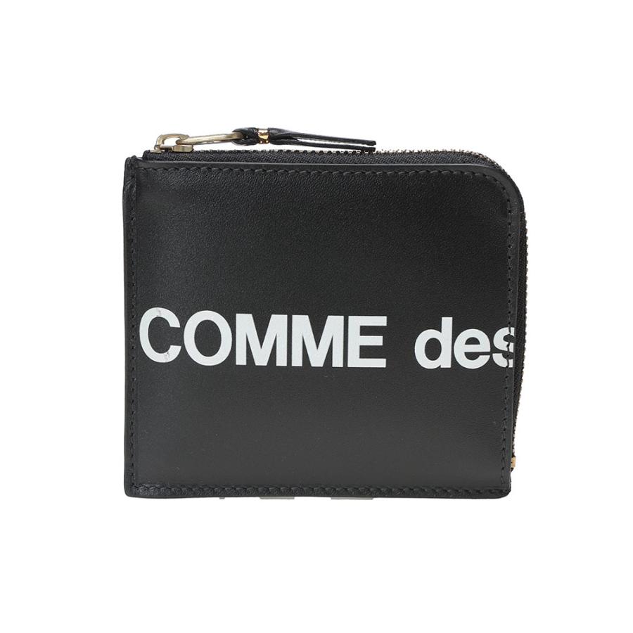 【美品】 コムデギャルソン　ロゴ　折り財布　レザー COMME des GARCONS（コムデギャルソン） 財布 二つ折り財布 CLASSIC