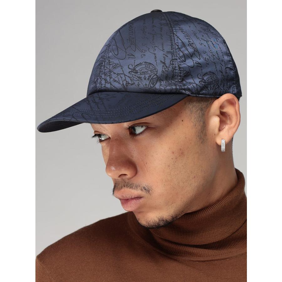ベルルッティ キャップ メンズ BERLUTI 総柄 スクリット ナイロン ベースボールキャップ BRT29CA47 ブランド 帽子 パープル プレゼント ギフトの画像