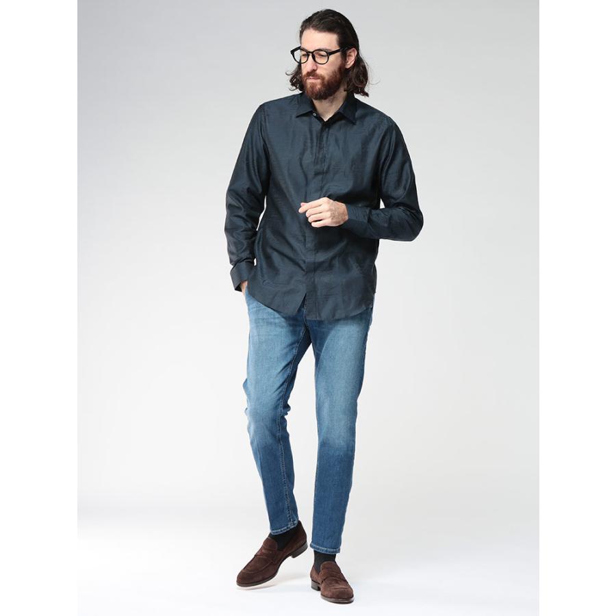 Berluti（ベルルッティ） シルク スクリット レギュラーカラー 長袖