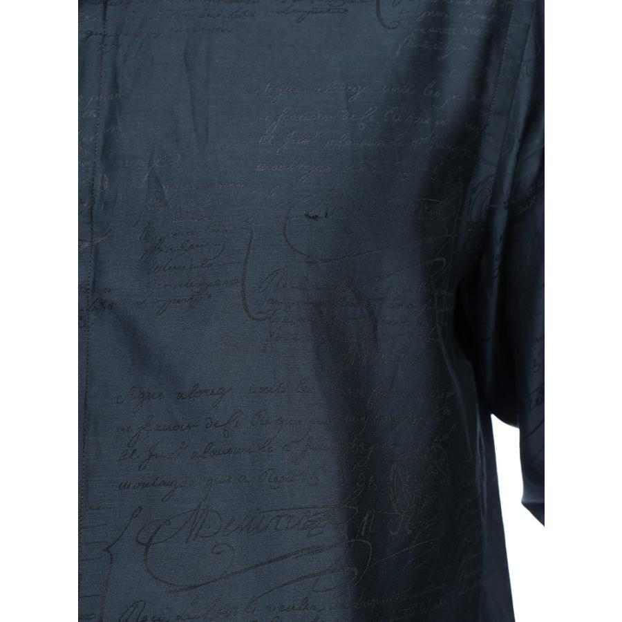 Berluti（ベルルッティ） シルク スクリット レギュラーカラー 長袖