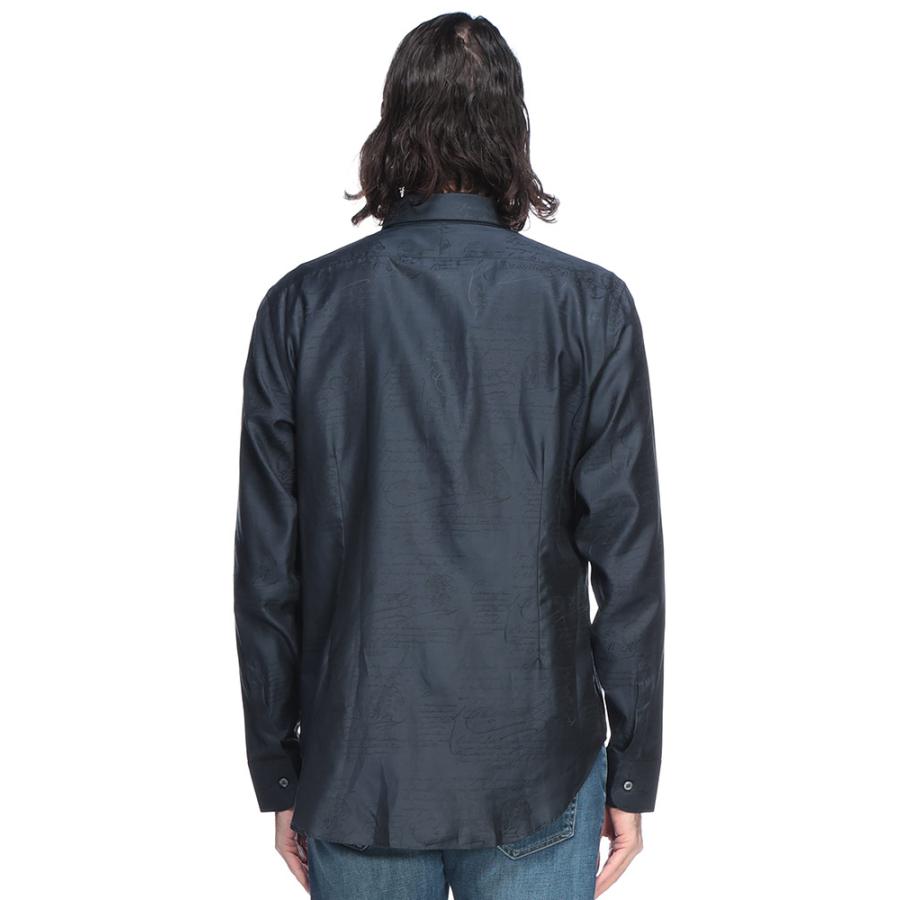 Berluti（ベルルッティ） シルク スクリット レギュラーカラー 長袖