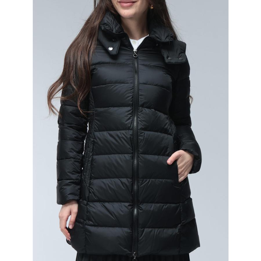 タトラス ポリテアマ ウール フード付ダウンコート　ブラック フード着脱可能 TATRAS（タトラス） ダウン ブルゾン レディース ロゴ フード着脱