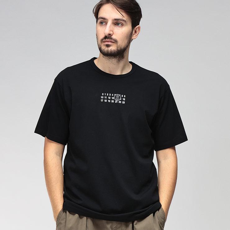 MM6 Maison Margiela マルジェラTシャツプリント　シャツ人気 MM6 Maison Margiela プリント Tシャツ | ブラック | FARFETCH JP