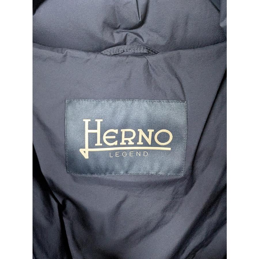 HERNO（ヘルノ） ダウン ブルゾン メンズ ロゴ プレート フード着脱