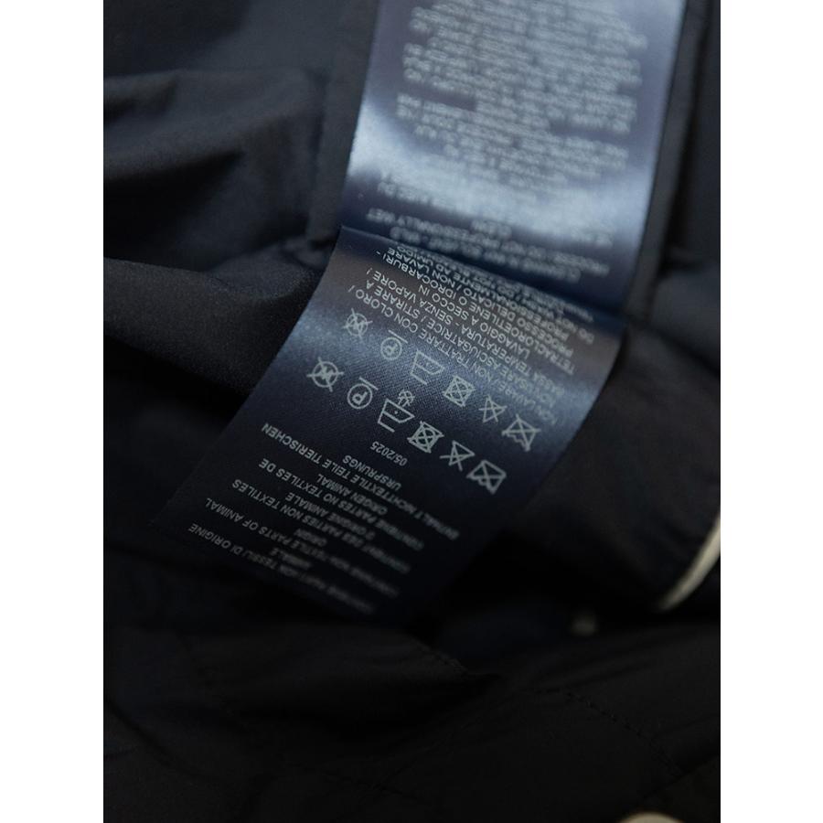 【美品】HERNO ヘルノ ブランドロゴ ブルゾンブラック 46 HERNO（ヘルノ） ダウン ブルゾン メンズ ロゴ プレート フード着脱