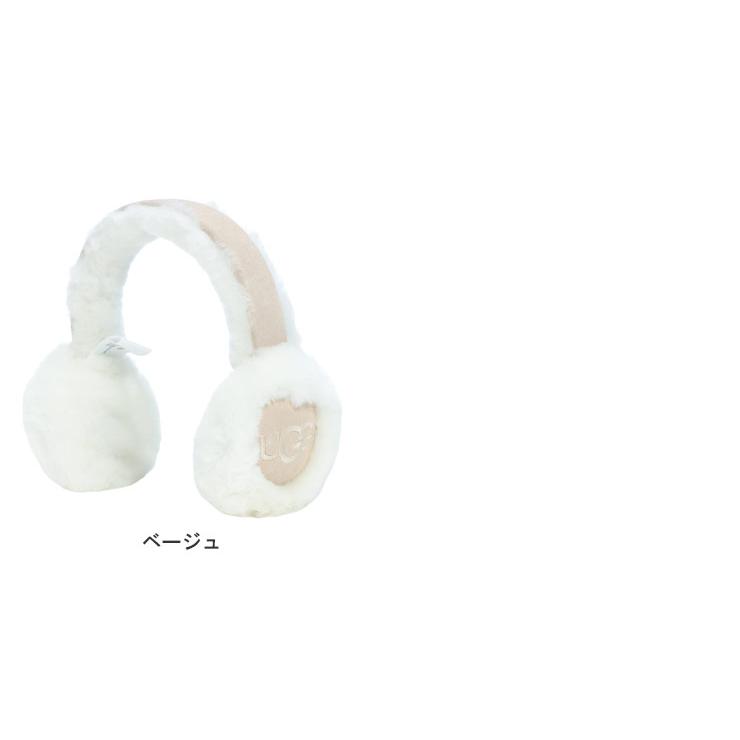UGG（アグ） イヤーマフ レディース ロゴ 刺繍 シープスキン ボア