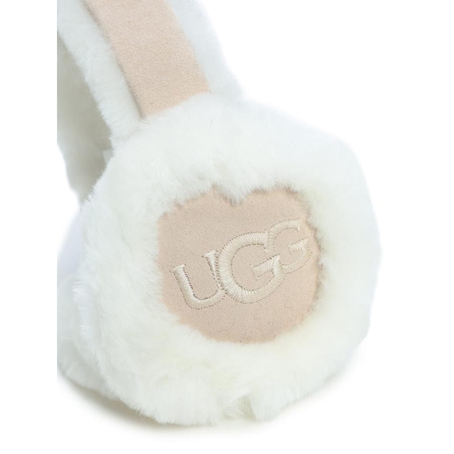 UGG（アグ） イヤーマフ レディース ロゴ 刺繍 シープスキン ボア