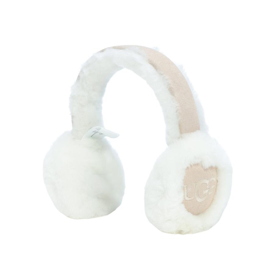 UGG（アグ） イヤーマフ レディース ロゴ 刺繍 シープスキン ボア