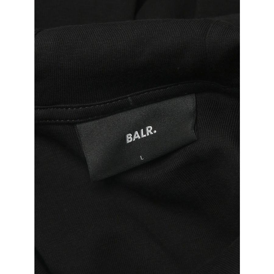 ボーラー フーディ メンズ BALR． メタルロゴ 長袖 ライン プルオーバー パーカー JP Q-SERIES 日本限定 BA12611151 ブランド トップス ブラックの画像