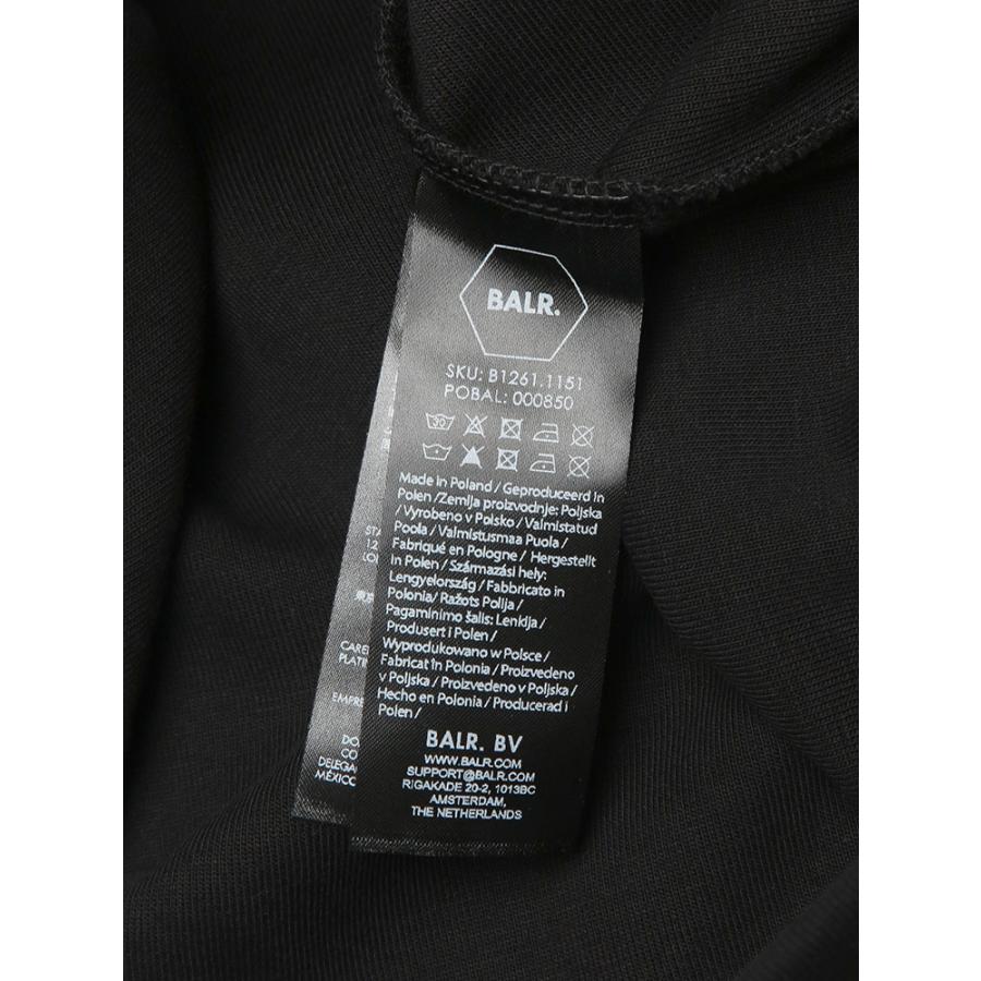 ボーラー フーディ メンズ BALR． メタルロゴ 長袖 ライン プルオーバー パーカー JP Q-SERIES 日本限定 BA12611151 ブランド トップス ブラックの画像