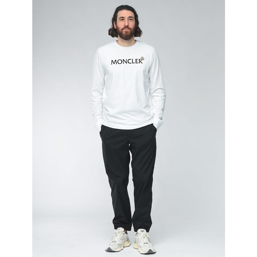 モンクレール MONCLER メンズ Tシャツ 長袖 フロント ロゴ ワッペン クルーネック カットソー MC8D0000989AYY ブランド トップス ロンT 春 夏の画像