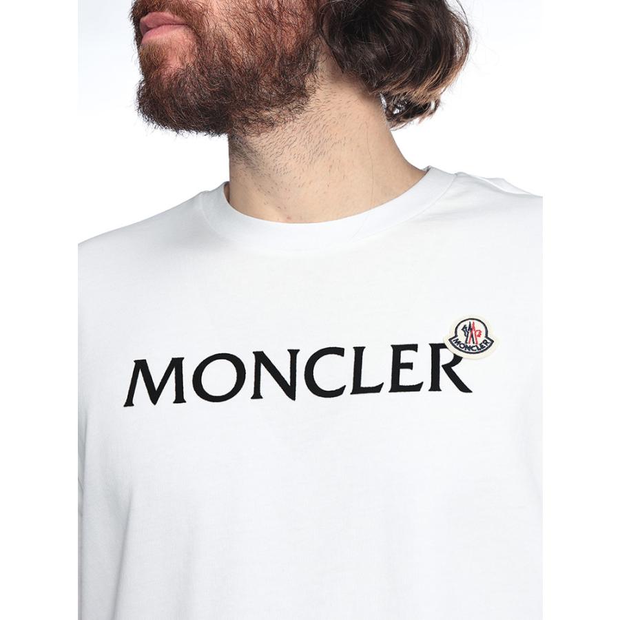 モンクレール MONCLER メンズ Tシャツ 長袖 フロント ロゴ ワッペン クルーネック カットソー MC8D0000989AYY ブランド トップス ロンT 春 夏の画像
