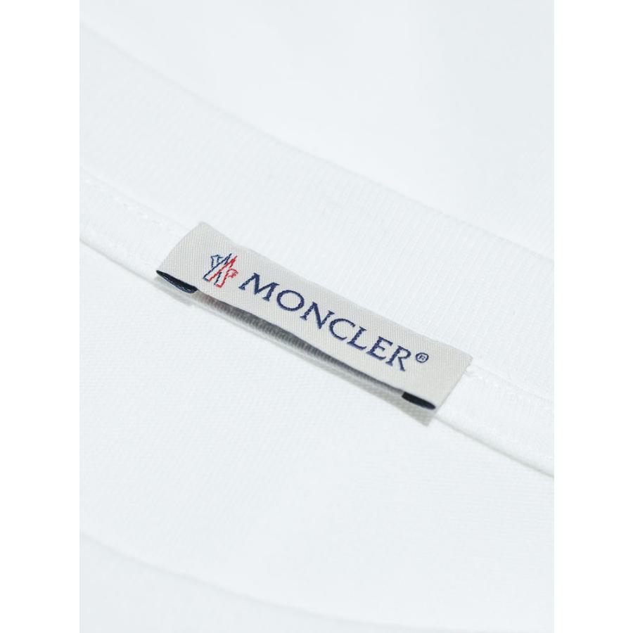 モンクレール MONCLER メンズ Tシャツ 長袖 フロント ロゴ ワッペン クルーネック カットソー MC8D0000989AYY ブランド トップス ロンT 春 夏の画像