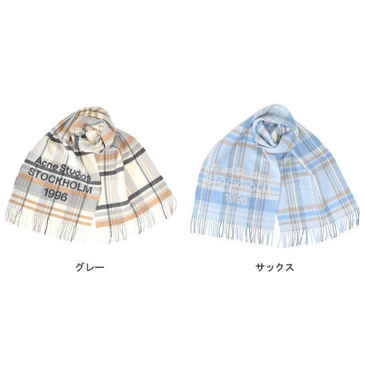 アクネストゥディオズ Acne Studios レディース マフラー ACLCA0385ウール混 チェック フリンジ ブランド マフラー ストール 防寒 ギフト 秋 冬の画像