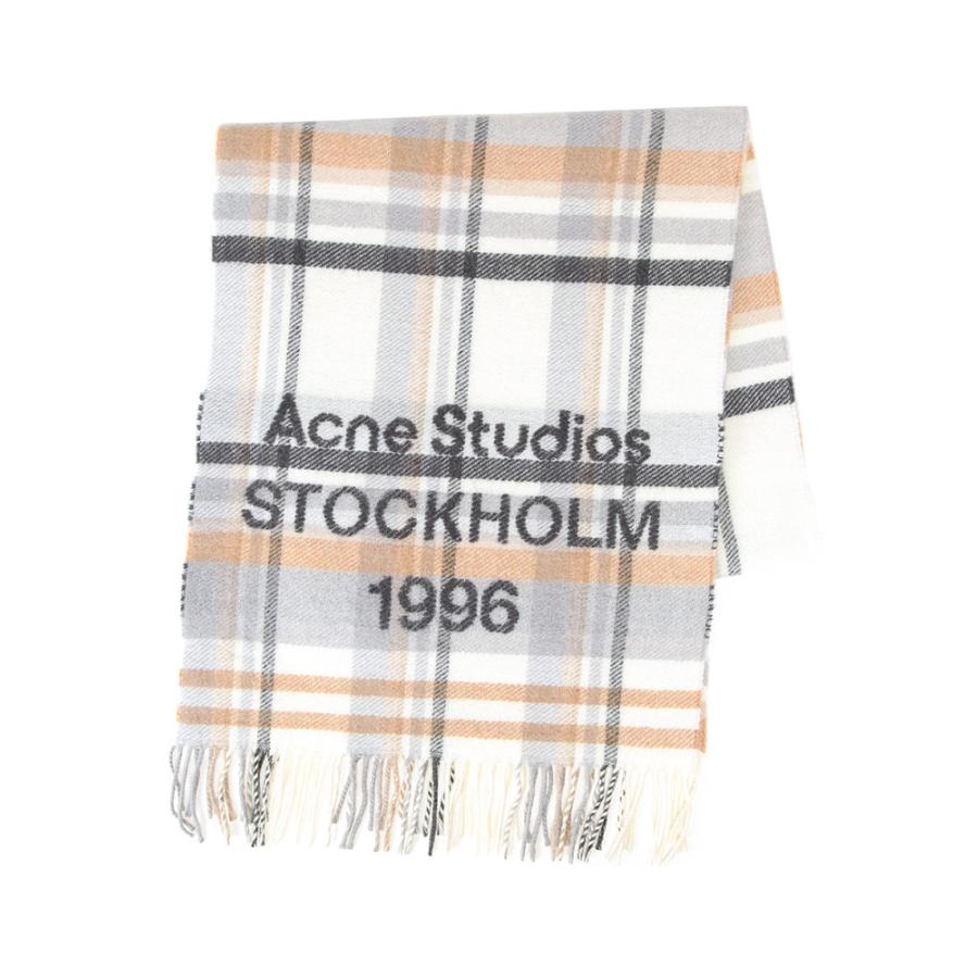 アクネストゥディオズ Acne Studios レディース マフラー ACLCA0385ウール混 チェック フリンジ ブランド マフラー ストール 防寒 ギフト 秋 冬の画像