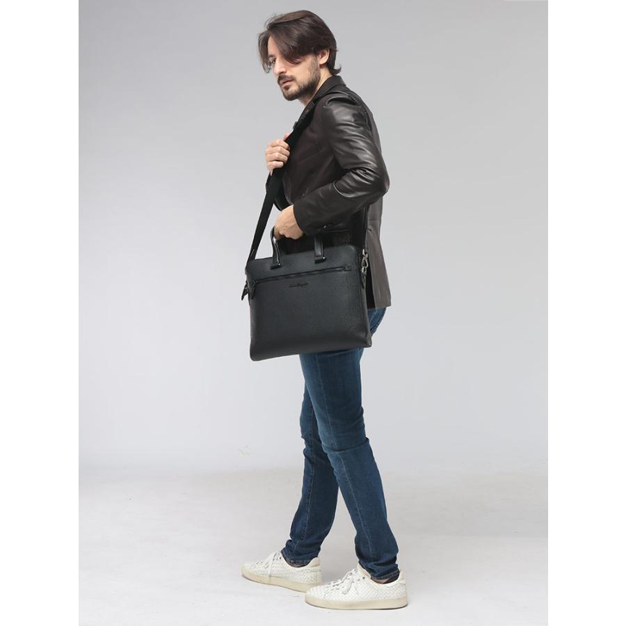 サルヴァトーレフェラガモ Salvatore Ferragamo メンズ ブリーフバッグ 2WAY カーフレザー ビジネスバッグ FG240133 ブランド 鞄 ビジネス ショルダー レザーの画像