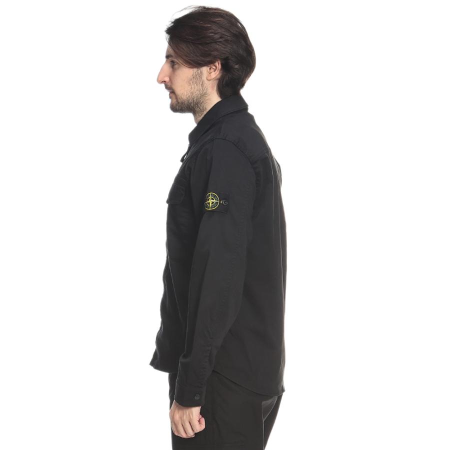 ストーンアイランド STONE ISLAND メンズ シャツジャケット SI200015S0012ロゴワッペン ポケット フルジップ ジャケット ブランド アウター ジップ ブルゾン 春の画像