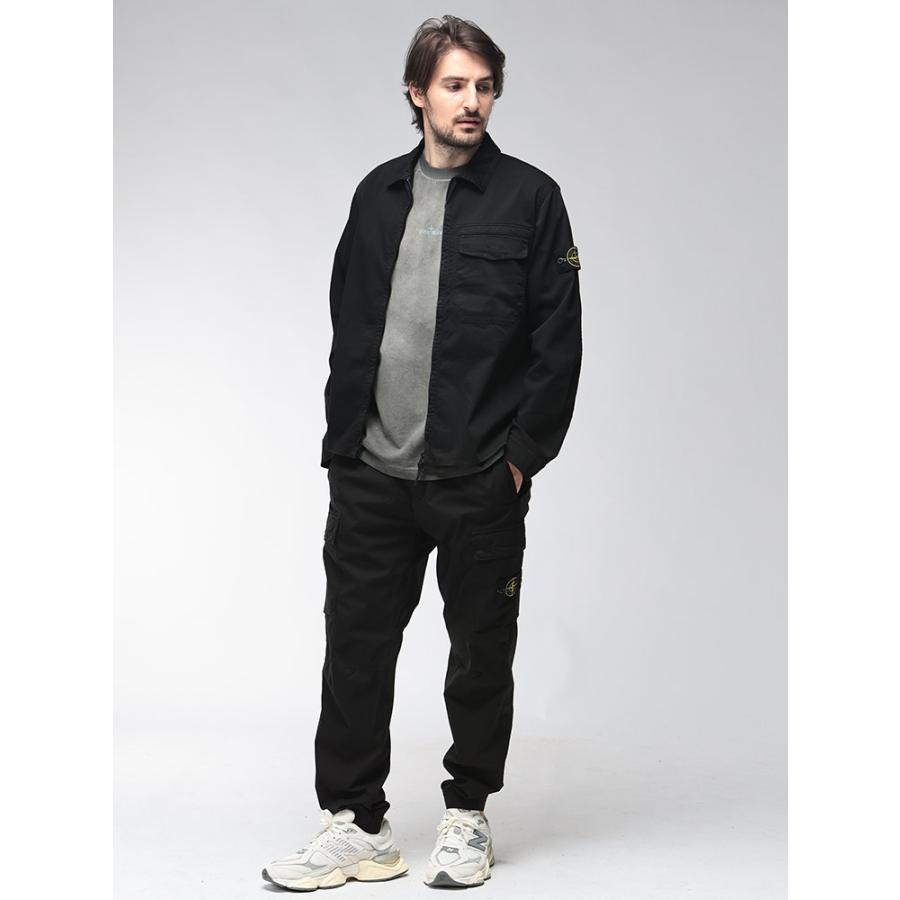 ストーンアイランド STONE ISLAND メンズ シャツジャケット SI200015S0012ロゴワッペン ポケット フルジップ ジャケット ブランド アウター ジップ ブルゾン 春の画像