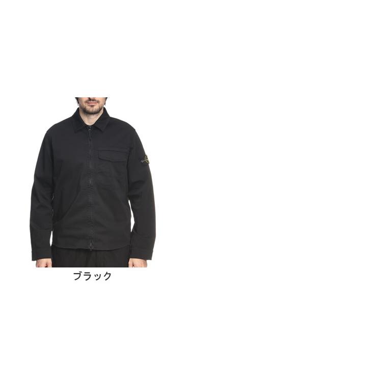 ストーンアイランド STONE ISLAND メンズ シャツジャケット SI200015S0012ロゴワッペン ポケット フルジップ ジャケット ブランド アウター ジップ ブルゾン 春の画像