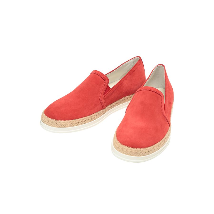 TOD'S（トッズ） レディース レザーシューズ スエード ラフィア切替