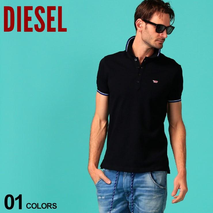 ディーゼル メンズ ポロシャツ Diesel 鹿の子 半袖 ライン入り ロゴ ブランド トップス ポロ コットン Dssw7cmxza 15 ゼンオンライン 通販 Yahoo ショッピング