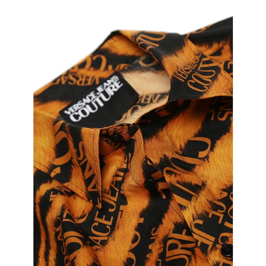 ヴェルサーチ メンズ シャツ 半袖 Versace Jeans Couture ヴェルサーチェ ジーンズクチュール タイガー ロゴ ブランド 柄シャツ 総柄 トラ柄 Vcb1gvb607sn0 ゼンオンライン 通販 Yahoo ショッピング