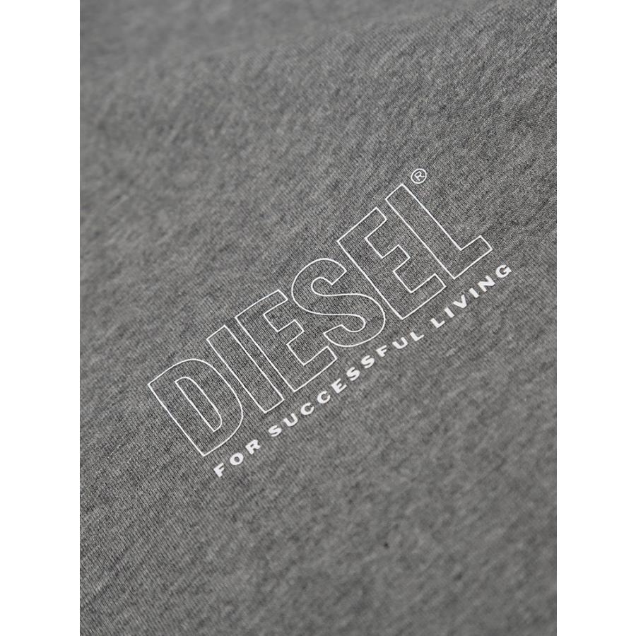 ディーゼル メンズ パーカー Tシャツ 長袖 DIESEL ロゴ プリント フード プルオーバー Tパーカー ブランド トップス ロンT カットソー DSSC4WQAZN｜zen｜05